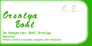 orsolya bohl business card